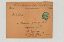 Monsieur Elliott C. D. inginier - civil 31 Exchange Boston 1836 Ed. Beernaert's Dry Plate Company, Gent Belgium, Perkins Collection 1861 to 1933 Envelopes and Postcards